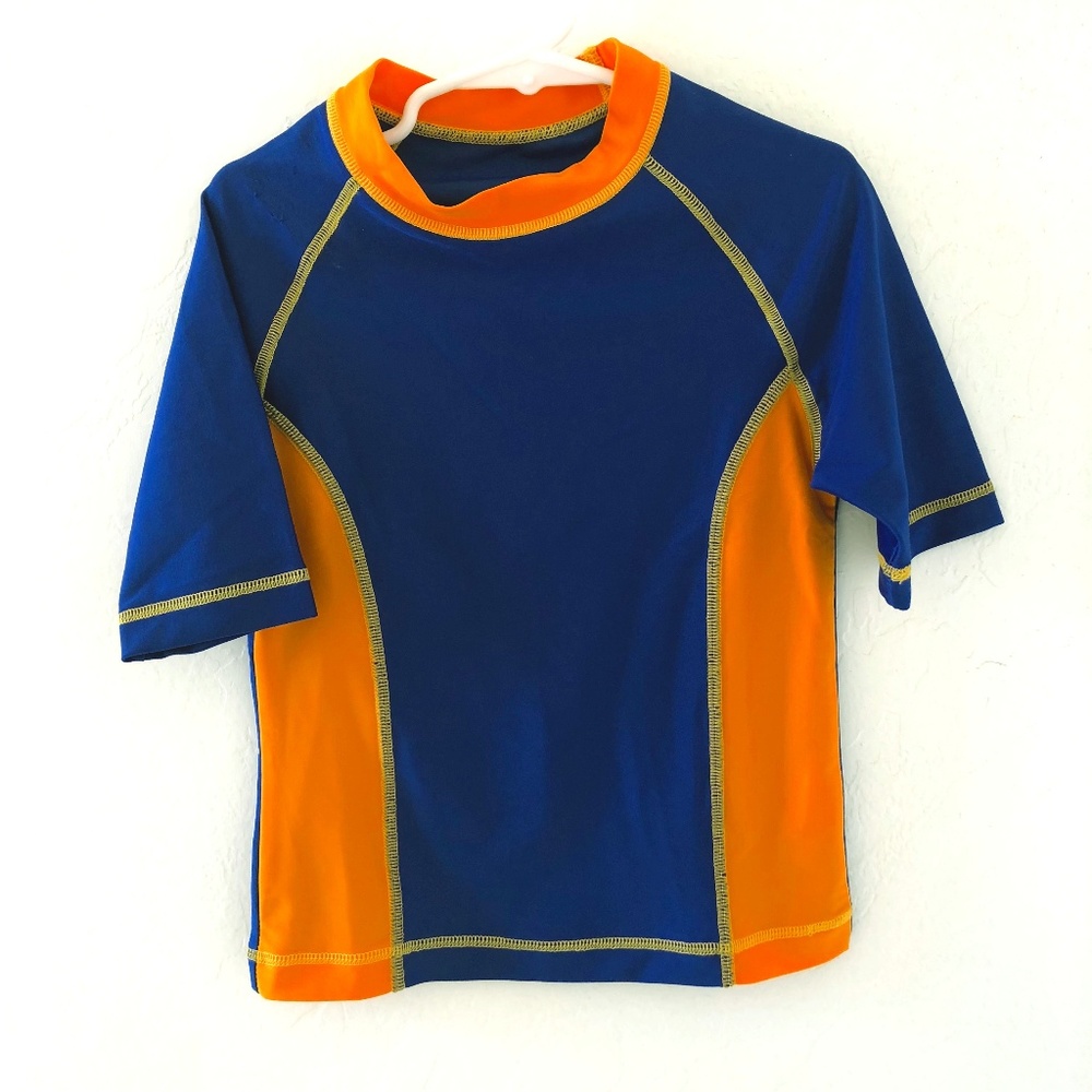 ✨✨ Boy Swim Shirt Orange and Blue